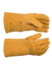 10-2101GB Экономичная модель сварочных перчаток Golden Brown с большим пальцем под углом, воловий спилок