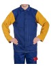 33-3060 Сварочная куртка Yellowjacket с основой из синего огнестойкого хлопка хлопка и желтыми рукавами из воловьего спилка